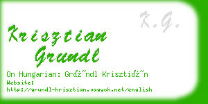 krisztian grundl business card